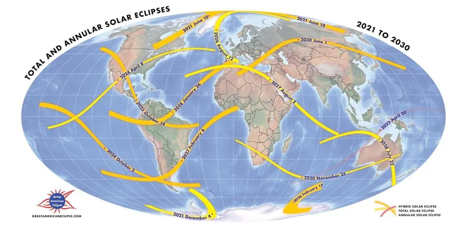 percorso eclissi solari