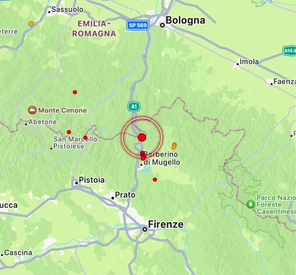 terremoto firenze bologna