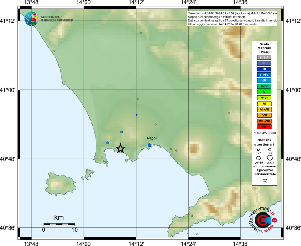 terremoto napoli pozzuoli oggi