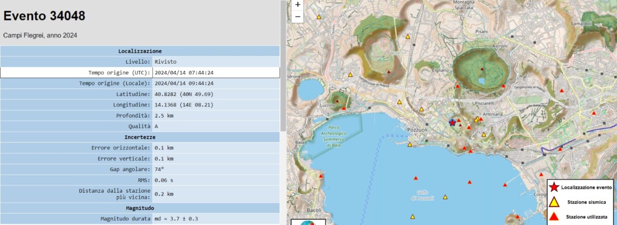 terremoto oggi napoli pozzuoli