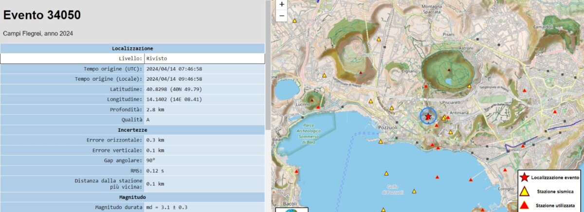 terremoto oggi napoli pozzuoli