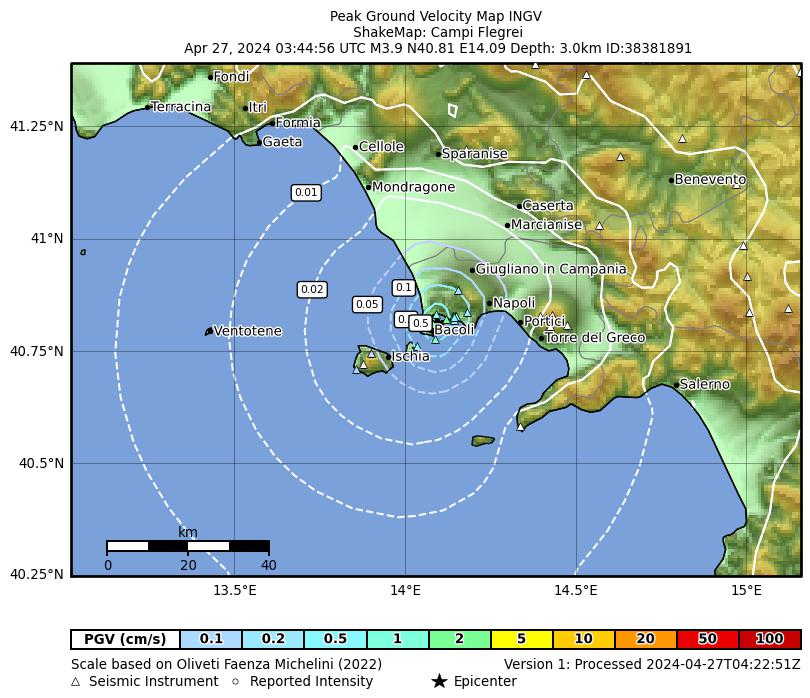 terremoto oggi napoli pozzuoli campi flegrei 27 aprile