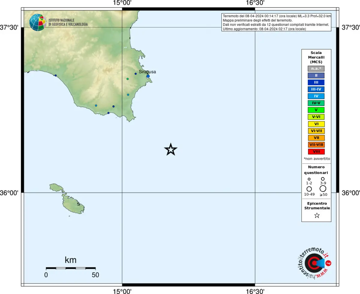 terremoto sicilia ionio