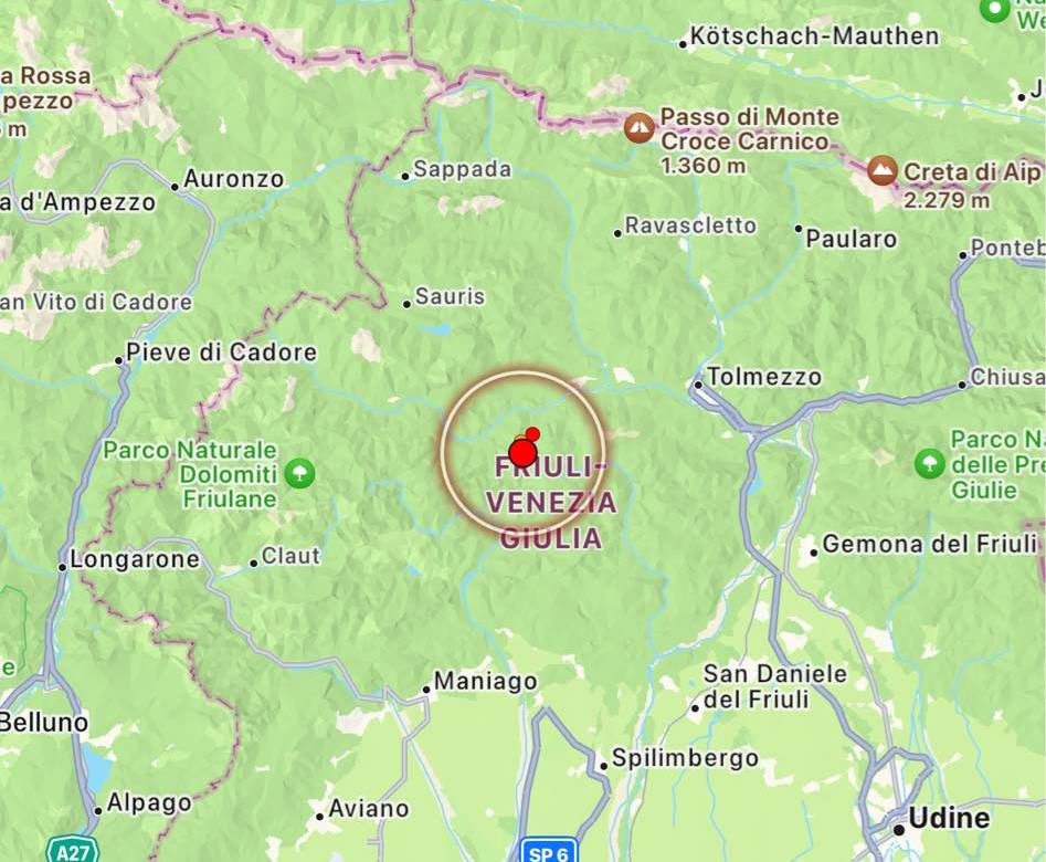 terremoto udine friuli venezia giulia