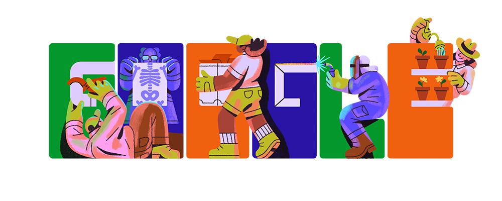Festa del Lavoro 2024 Google Doodle Lavoratori