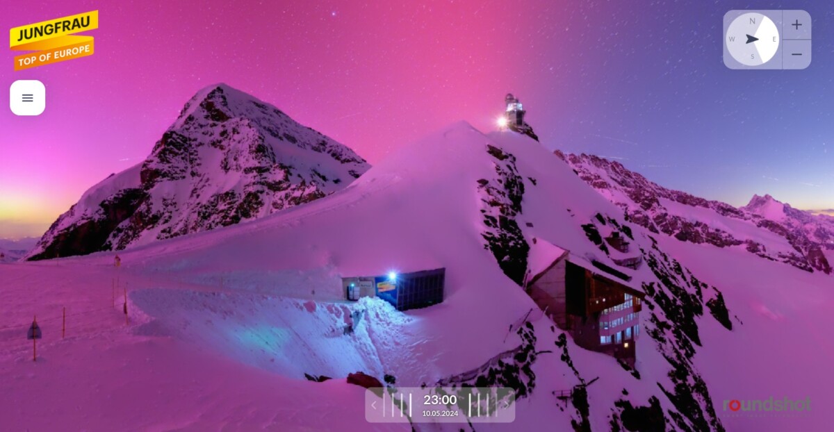 Jungfrau aurora polare