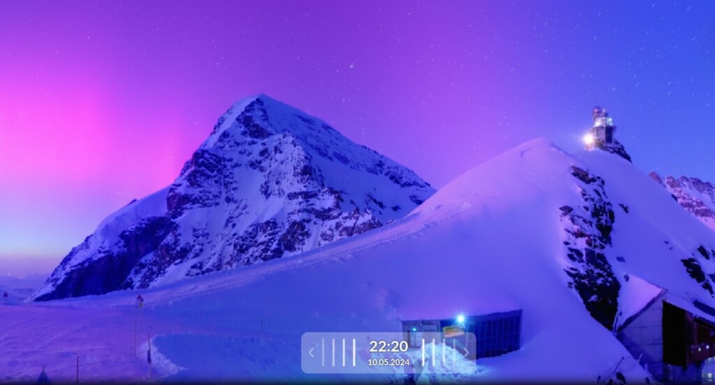 Jungfrau aurora polare