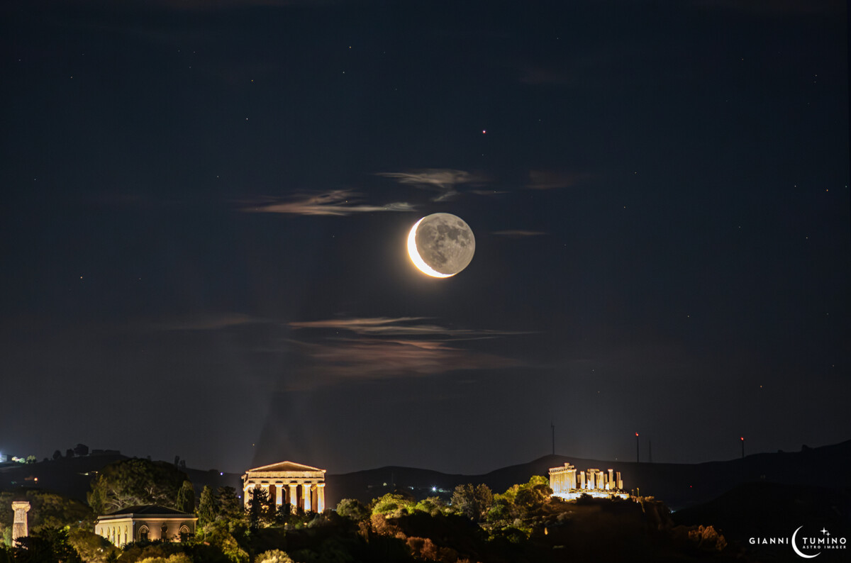 Luna Marte Valle dei Templi Tumino congiunzione