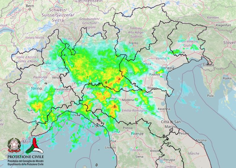 allerta meteo maltempo nord italia lombardia piemonte veneto emilia romagna