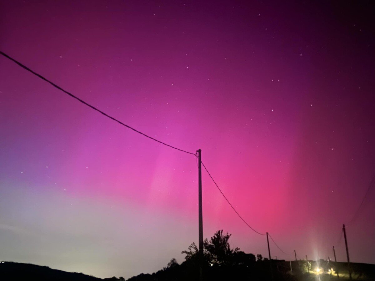 aurora polare Parco dei Gessi Bolognesi