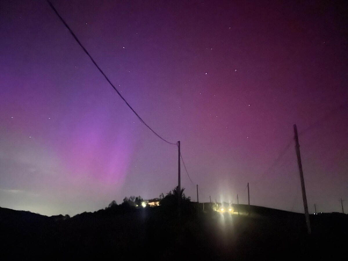 aurora polare Parco dei Gessi Bolognesi