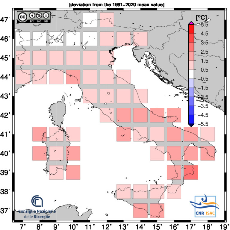 clima anomalie termiche aprile 2024 italia