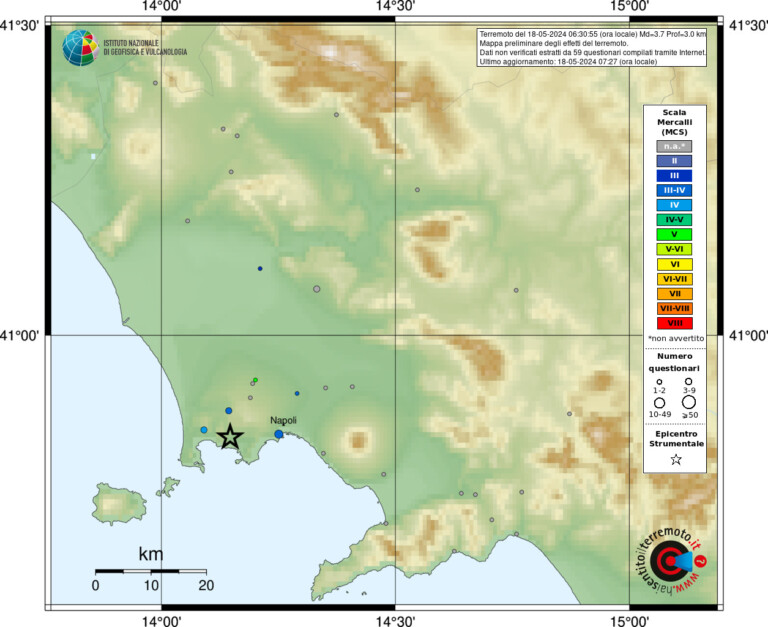 terremoto pozzuoli oggi napoli campania campi flegrei