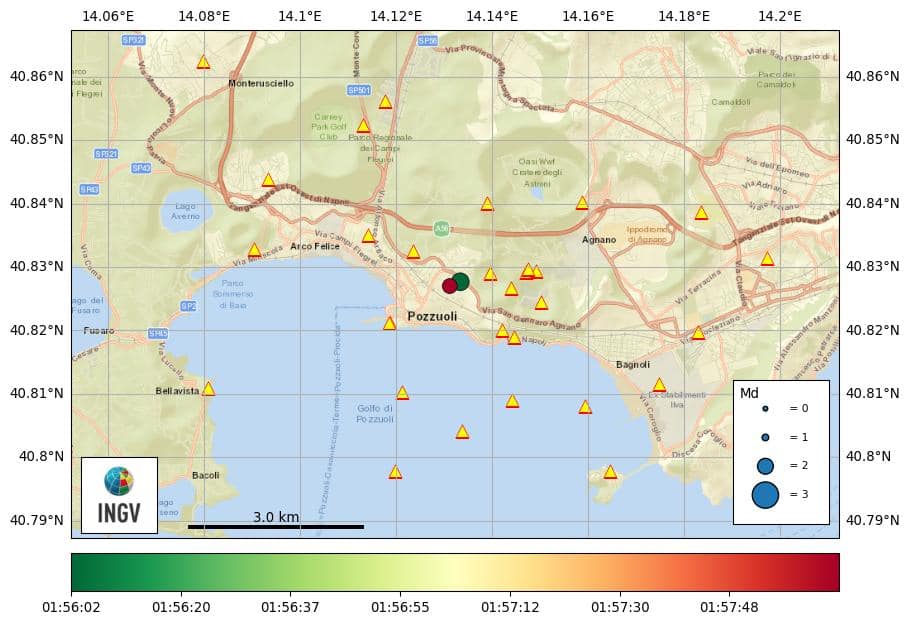 terremoto pozzuoli sciame sismico campi flegrei