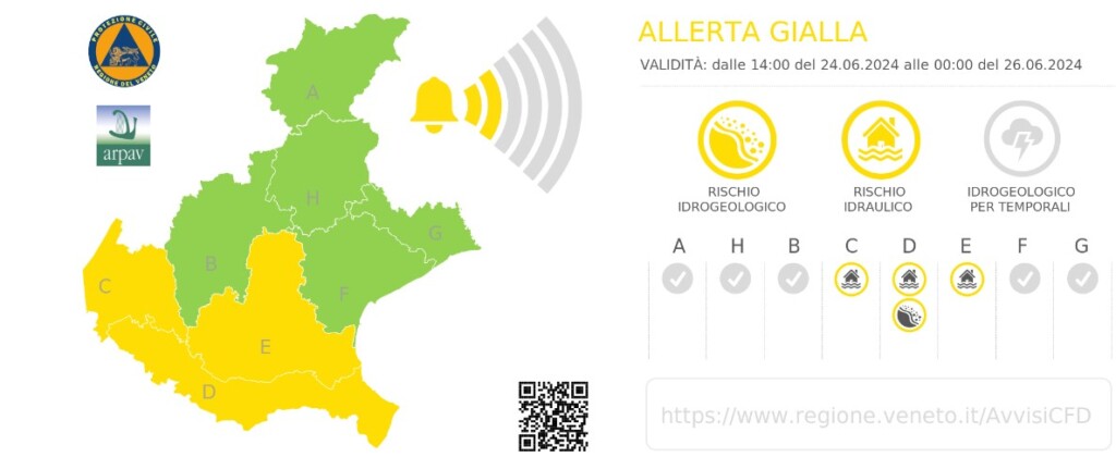 allerta meteo veneto 24 26 giugno