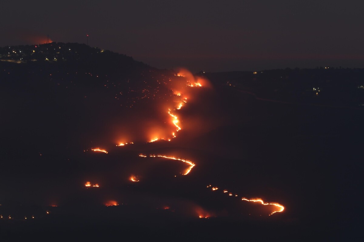 incendi israele razzi