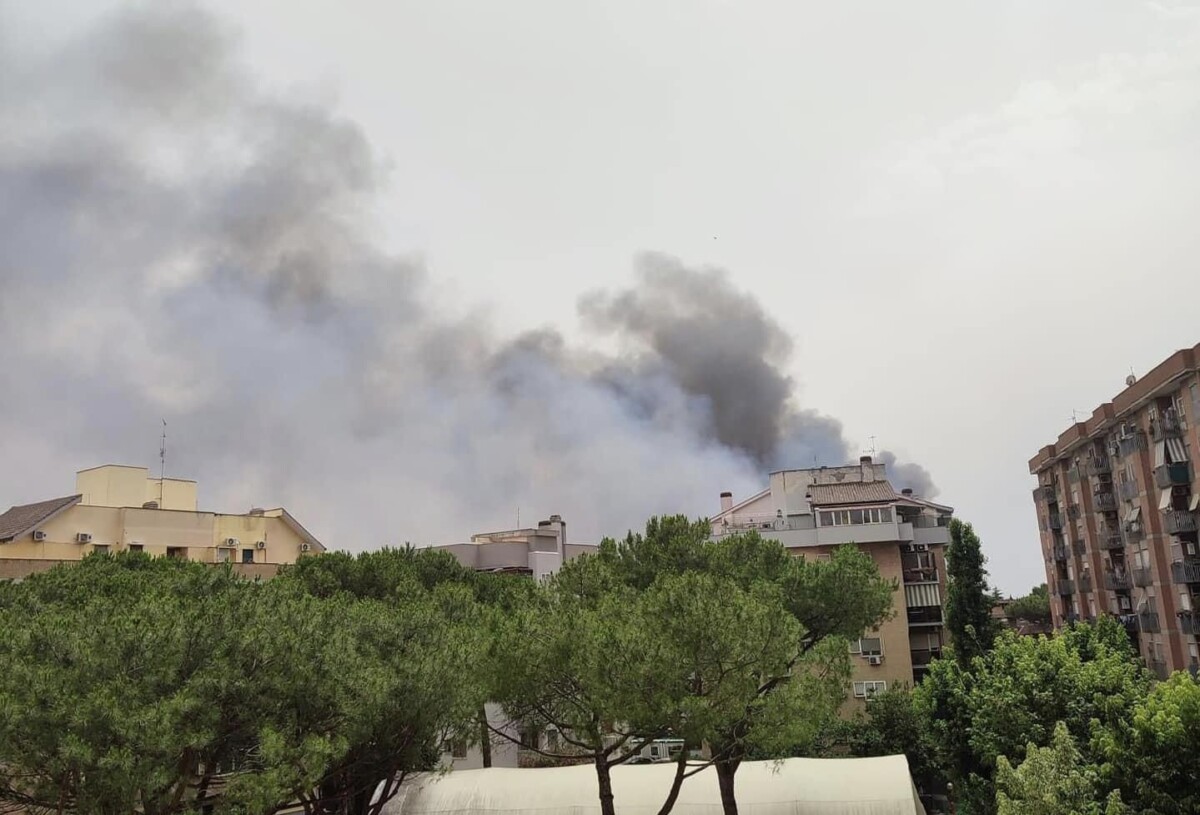 incendio magliana roma