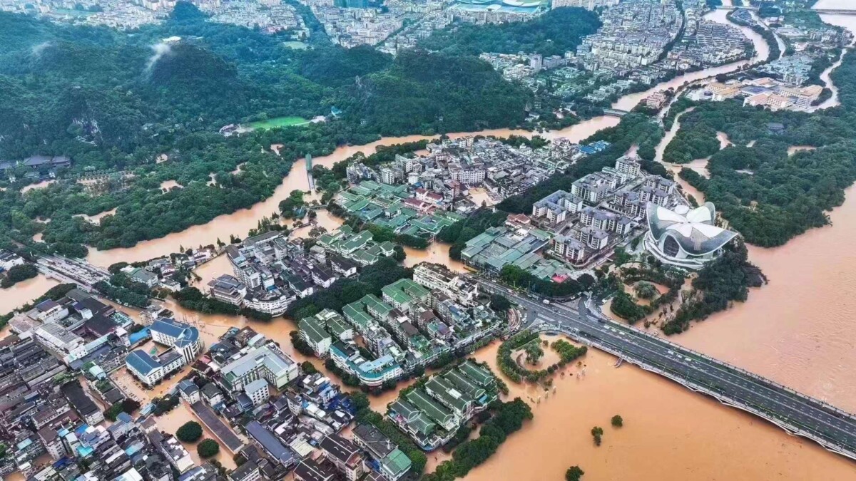 piogge cina guilin