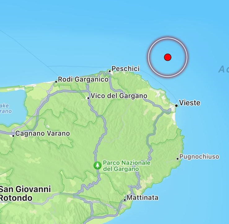 terremoto gargano puglia