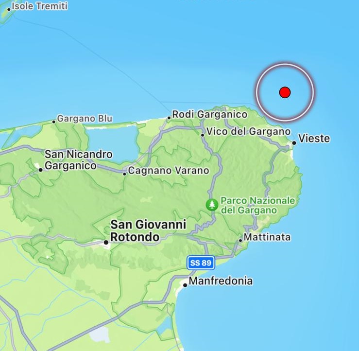 terremoto gargano puglia