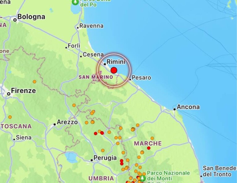 terremoto litorale romagnolo notte