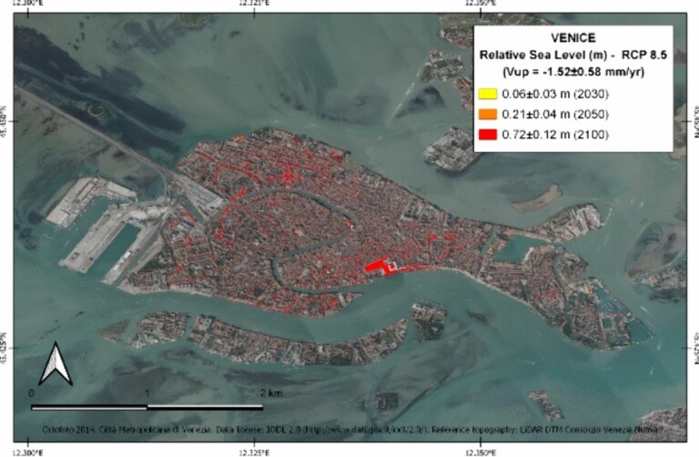 venezia aumento livello mare