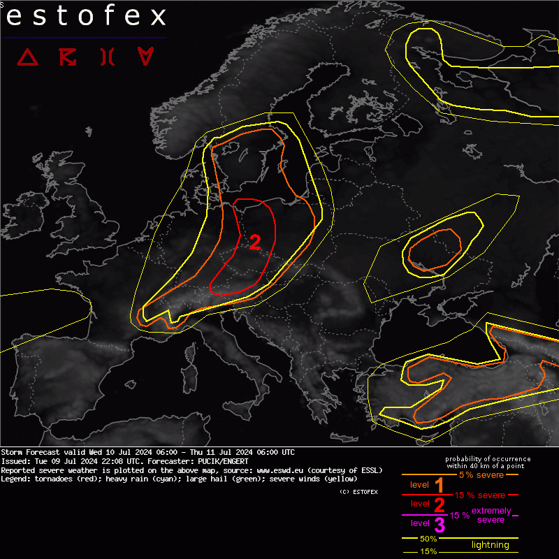 allerta meteo estofex 10 11 luglio