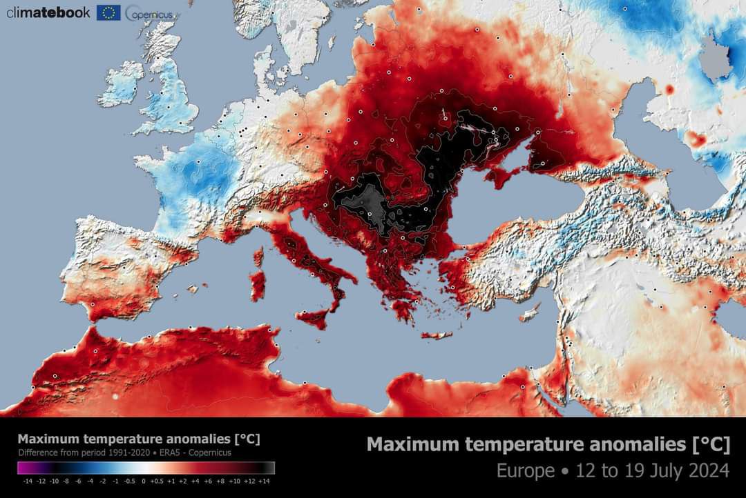 anomalie temperature metà luglio 2024