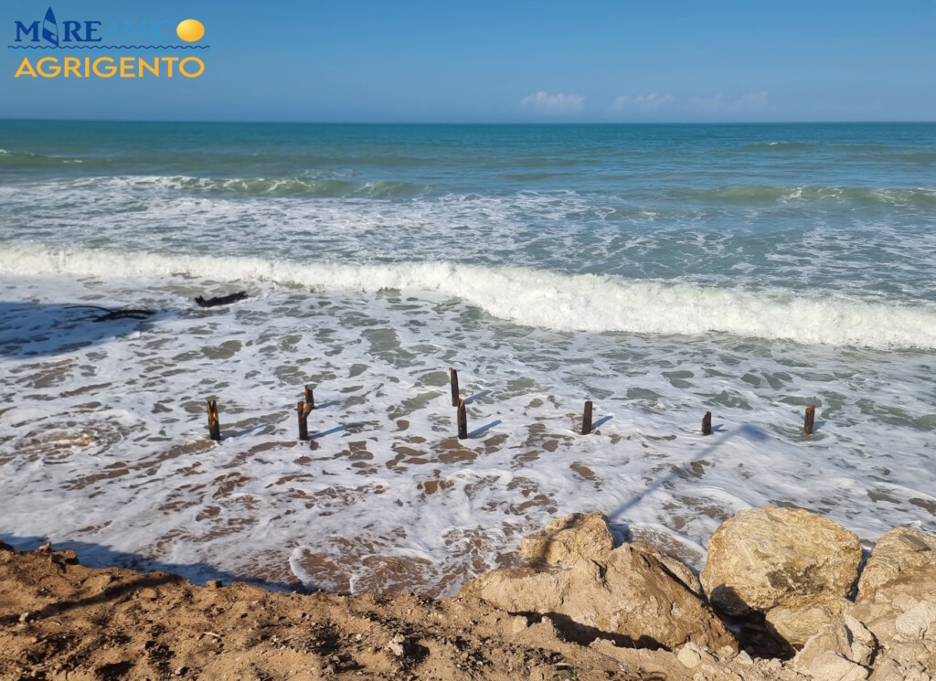 erosione spiaggia san leone agrigento