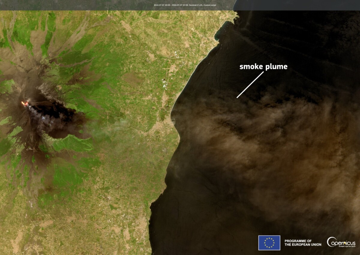 eruzione etna 7 luglio