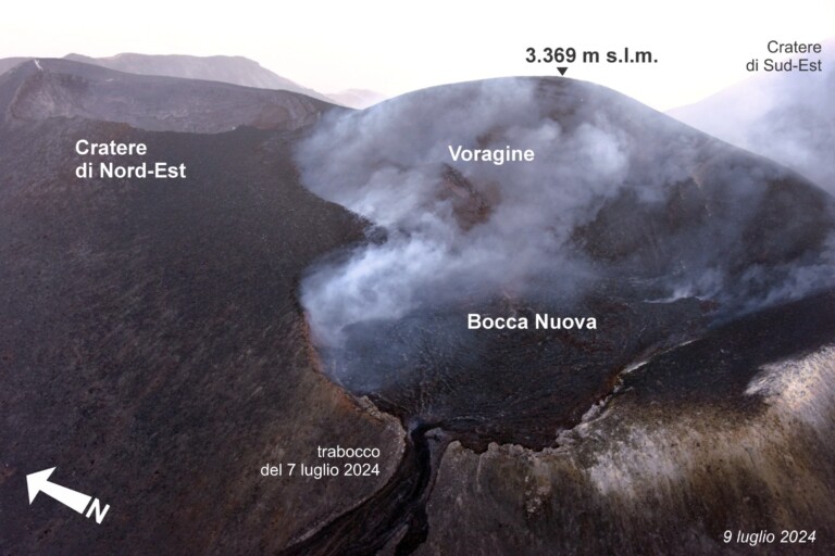 etna ingv voragine