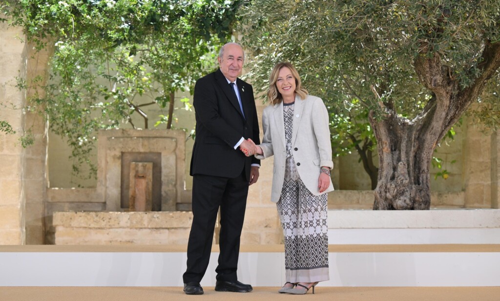 giorgia meloni e Abdelmadjid Tebboune