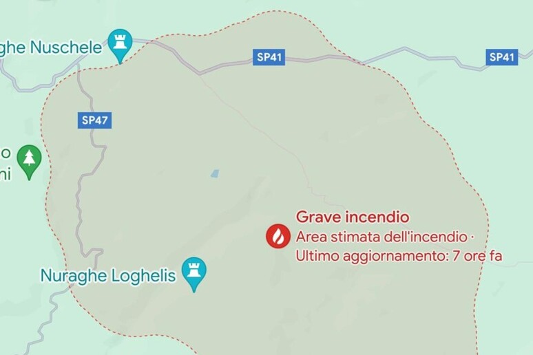 google rileva incendi