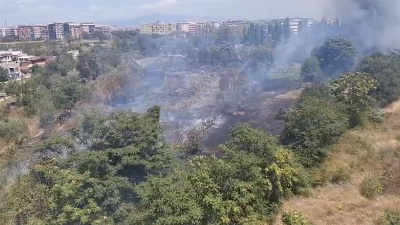 incendio prenestino roma