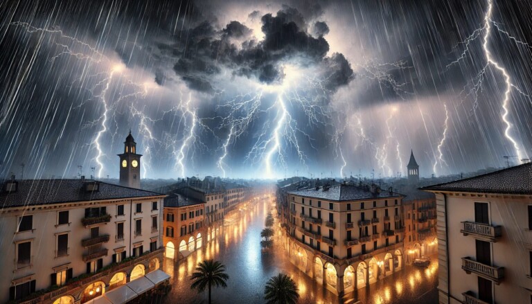 maltempo nord italia pioggia temporale notte