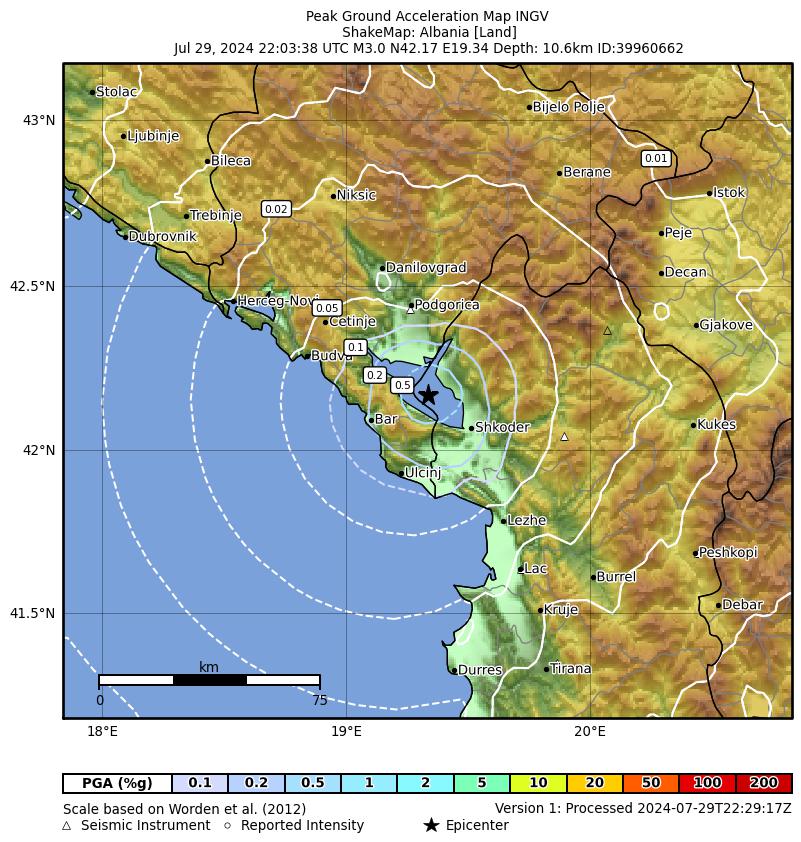 terremoto albania