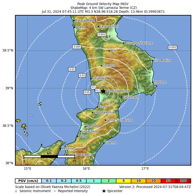 terremoto oggi calabria catanzaro lamezia terme