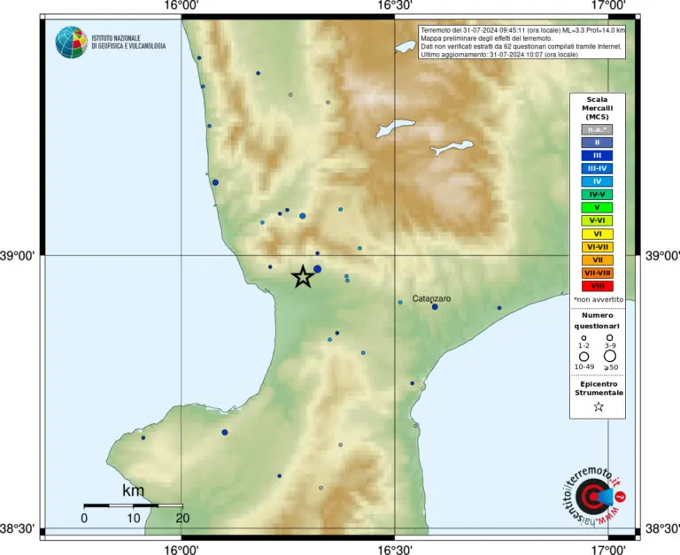 terremoto oggi calabria catanzaro lamezia terme