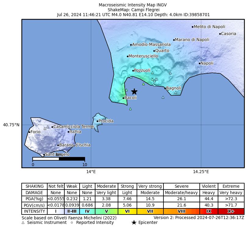 terremoto oggi napoli pozzuoli campi flegrei