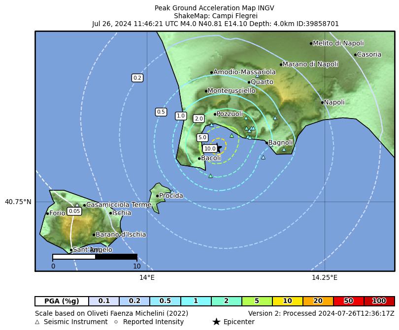 terremoto oggi napoli pozzuoli campi flegrei