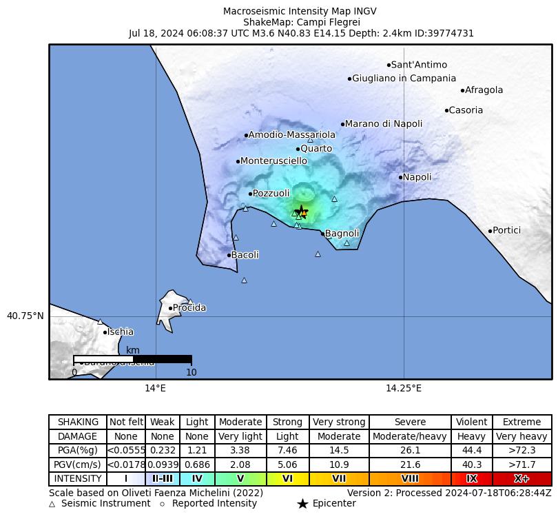 terremoto oggi pozzuoli campi flegrei