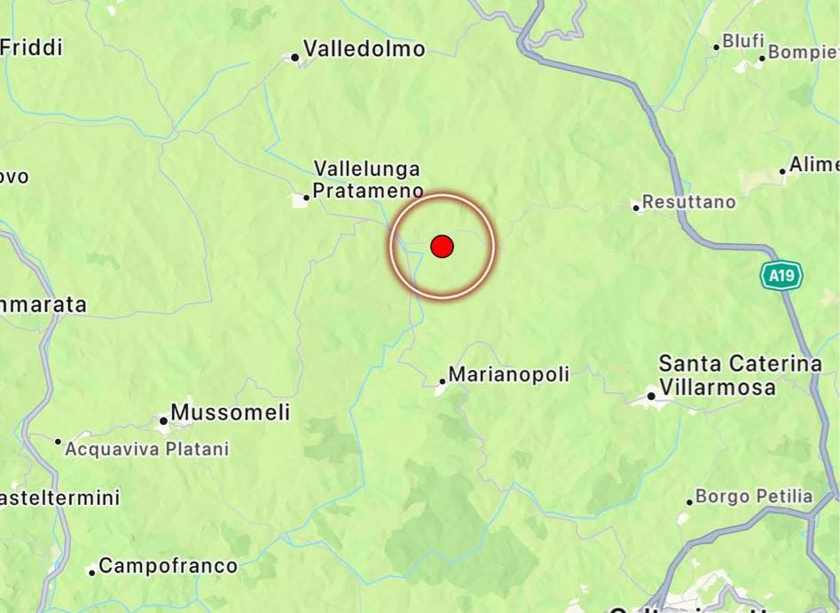 terremoto oggi sicilia caltanissetta villalba