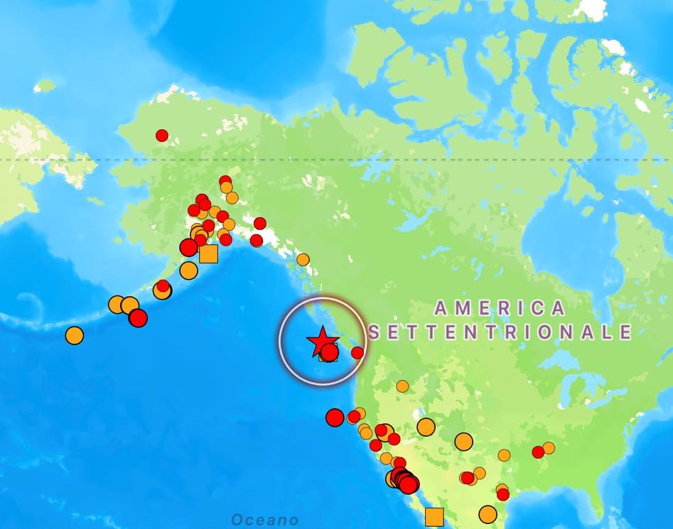 terremoto pacifico canada