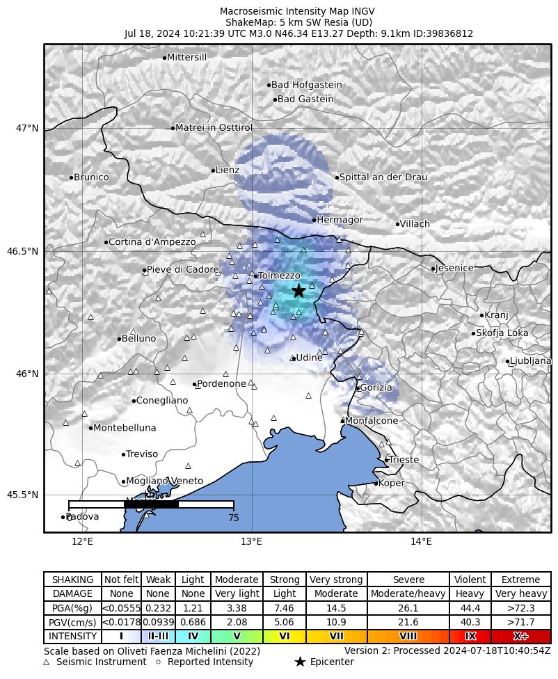 terremoto udine resia