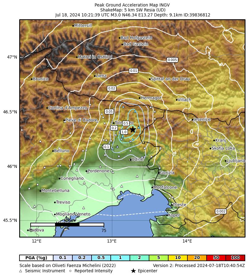 terremoto udine resia