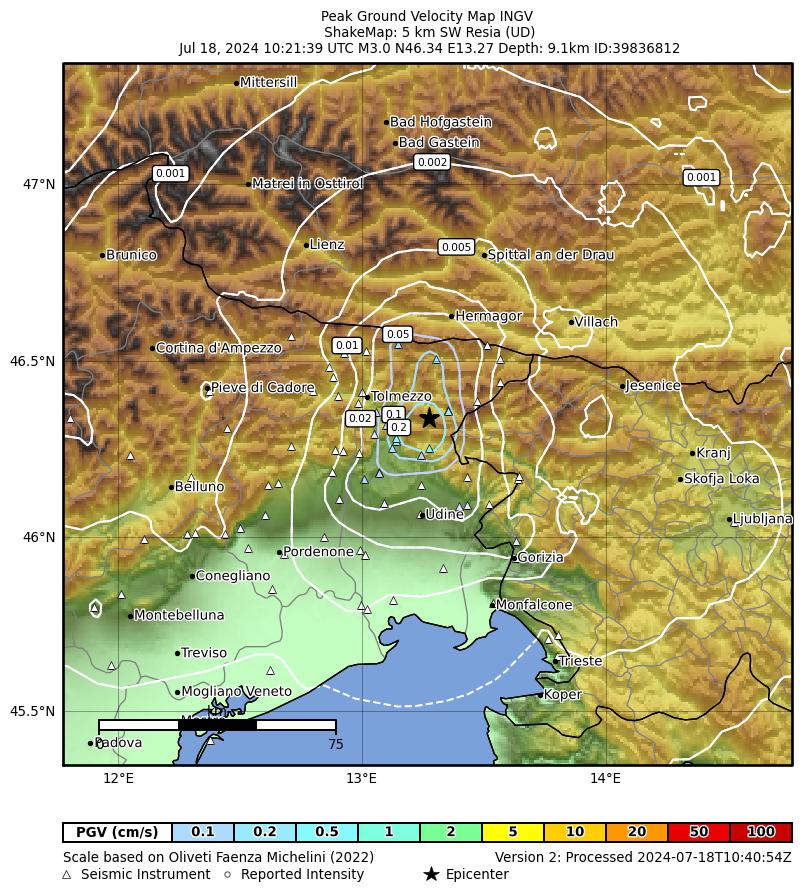 terremoto udine resia