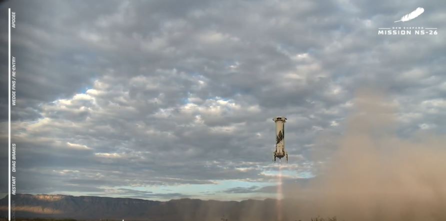 blue origin atterraggio booster