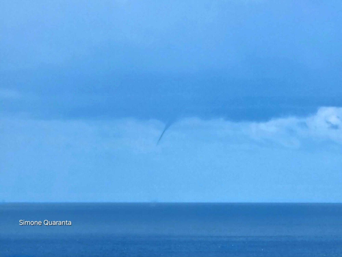 maltempo tromba d'aria mar tirreno