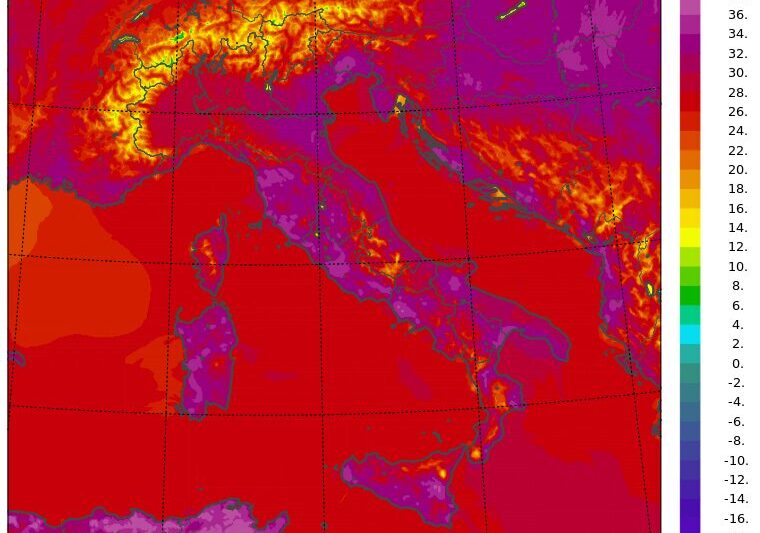 temperature massime 31 agosto