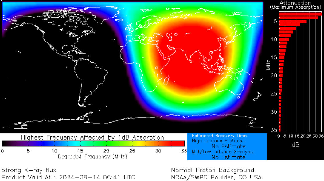 tempesta geomagnetica mappa blackout